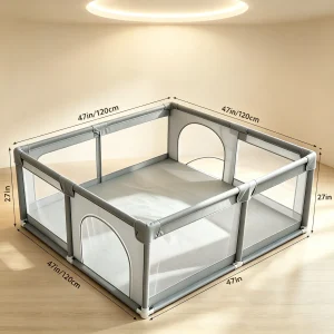 Gray Playpen for Kids - Thumbnail Image 2