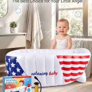 Fashion Stars Stripes Inflatable Baby Bathtub - Thumbnail Image 2
