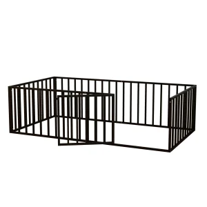 Twin Montessori Floor Bed with Safety Rails - Thumbnail Image 4