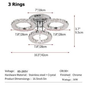 Modern Pendant Light Led Crystal - Thumbnail Image 2