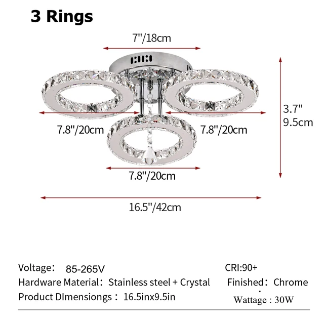 Modern Pendant Light Led Crystal - Image 2