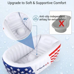 Fashion Stars Stripes Inflatable Baby Bathtub - Thumbnail Image 3