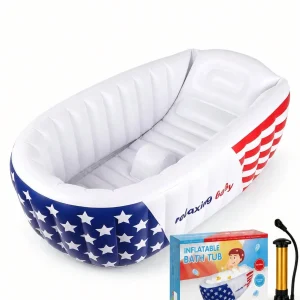 Fashion Stars Stripes Inflatable Baby Bathtub - Thumbnail Image 5
