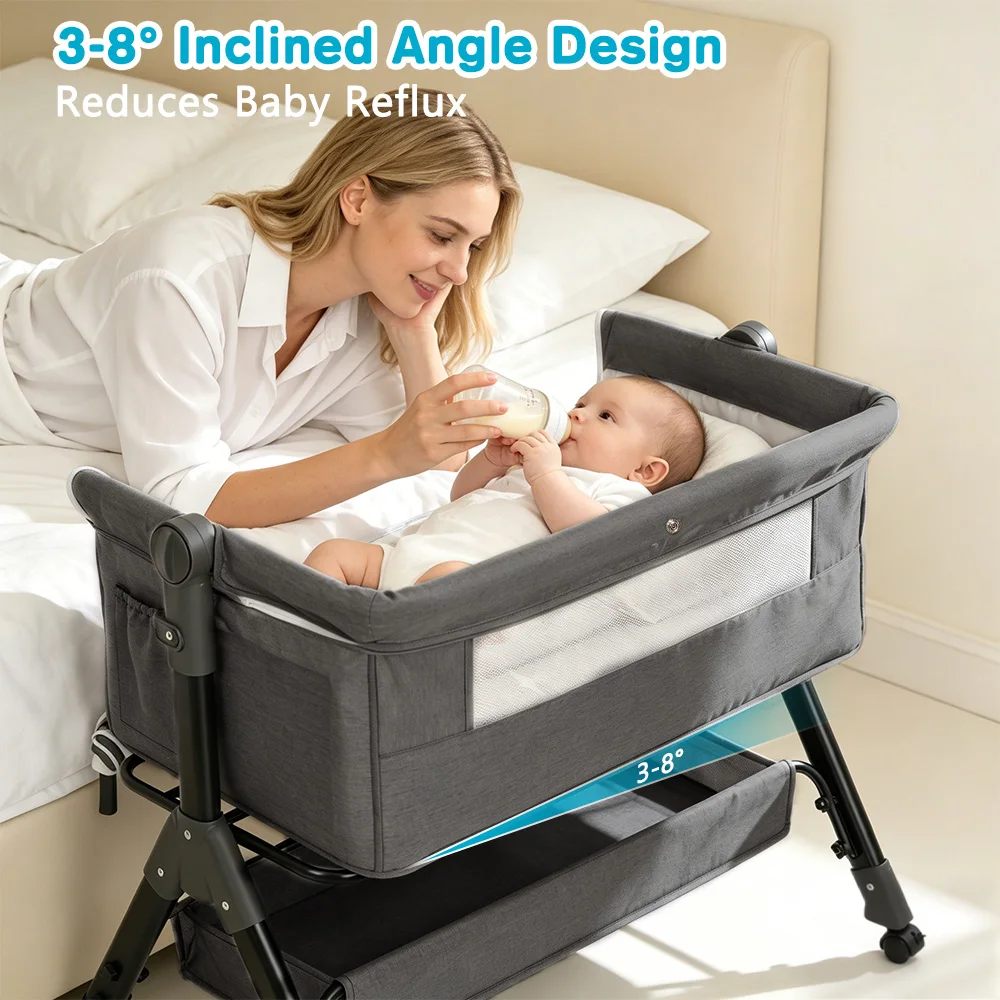 Baby Bassinet Bedside Sleeper, - Image 4