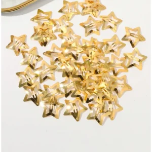 Gold Silver Star Hair Clips for Women & Girls - Thumbnail Image 5