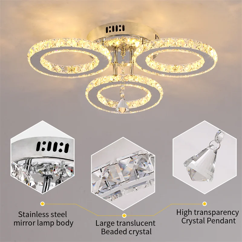 Modern Pendant Light Led Crystal - Image 1