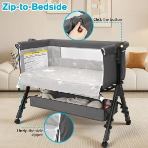 Baby Bassinet Bedside Sleeper, - Thumbnail Image 5