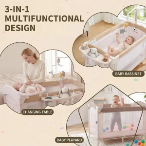 Changing Station,Portable Crib & Playpen - Thumbnail Image 2