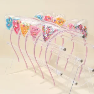5Pcs Cat Ear Star Sequin Headbands for Kids
