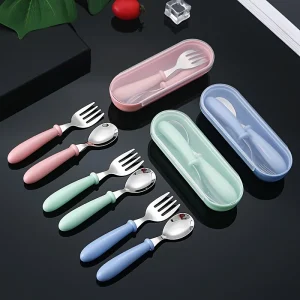 1set(3pcs) 304 Stainless Steel Spoon Fork Set