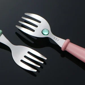 1set(3pcs) 304 Stainless Steel Spoon Fork Set - Thumbnail Image 2