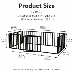 Twin Montessori Floor Bed with Safety Rails - Thumbnail Image 2