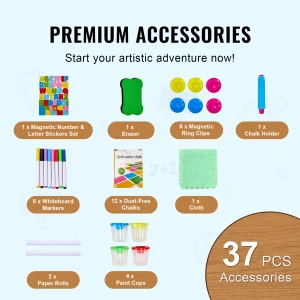 Children Magnetic Drawing Board Wooden - Thumbnail Image 4