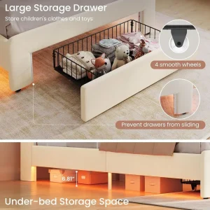 Bed or Kids with Chic Wavy Storage - Thumbnail Image 4