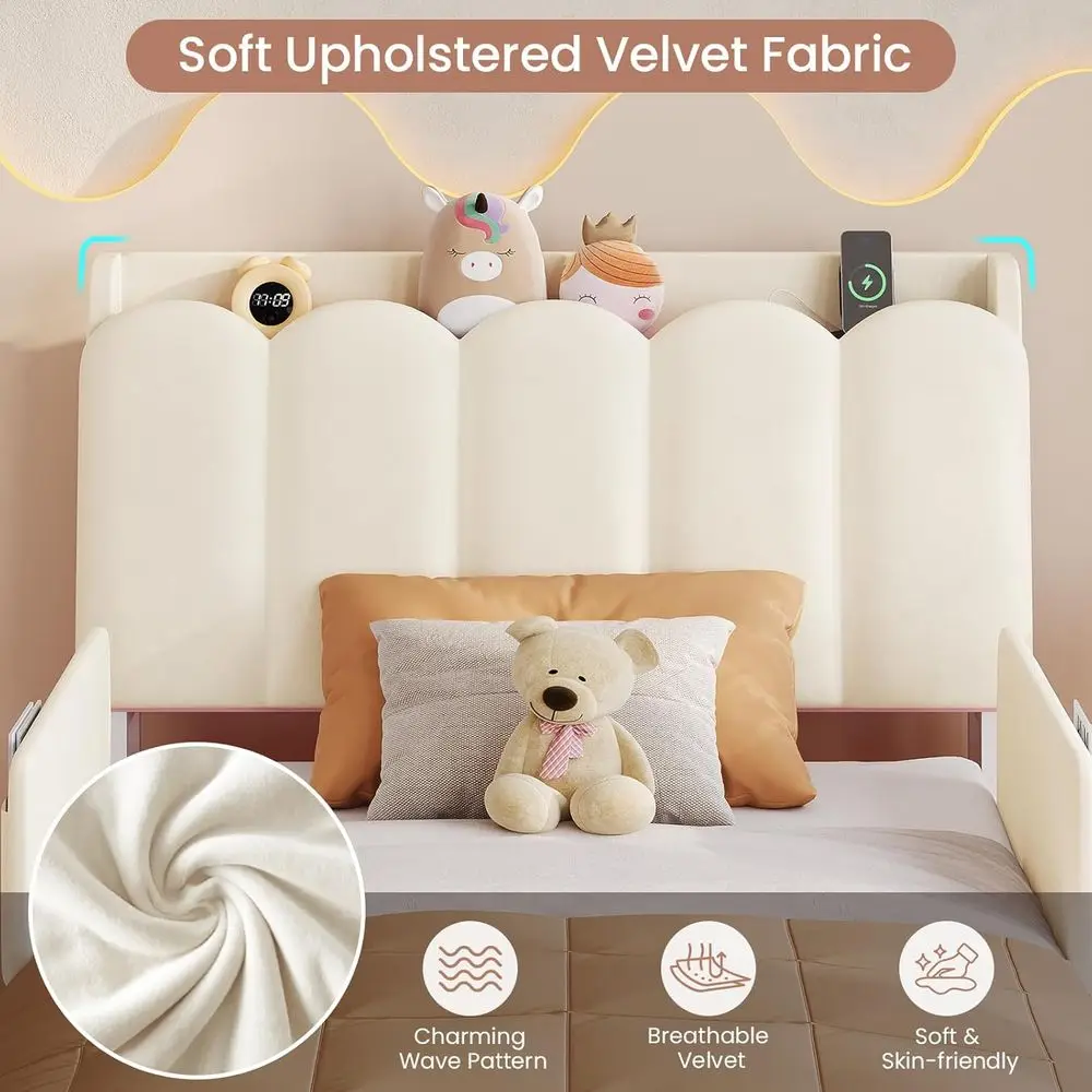 Bed or Kids with Chic Wavy Storage - Image 5