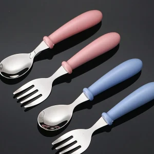 1set(3pcs) 304 Stainless Steel Spoon Fork Set - Thumbnail Image 5
