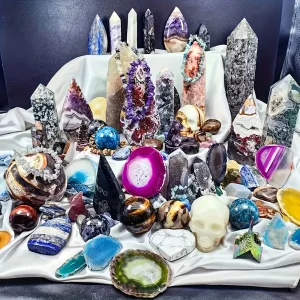 crystals Box and Mixed Raw Stones