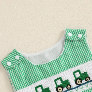 Baby Unisex Romper  Buttons Short Jumpsuits - Thumbnail Image 5