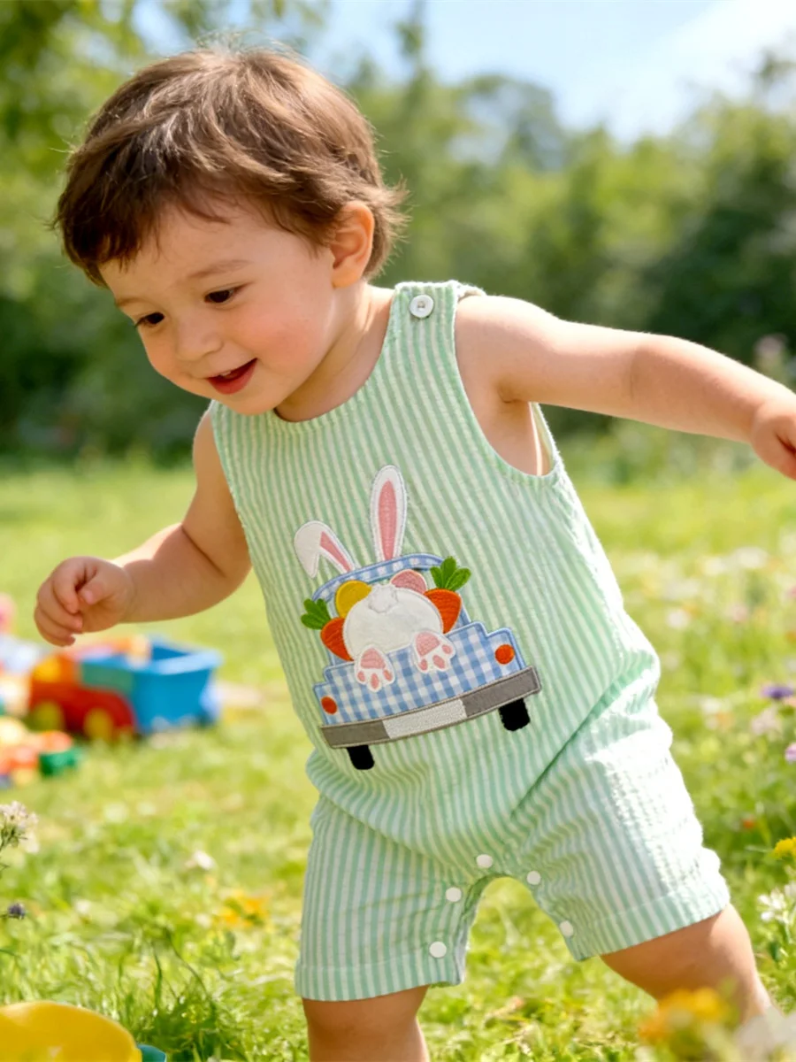 Baby Unisex Romper  Buttons Short Jumpsuits - Image 2