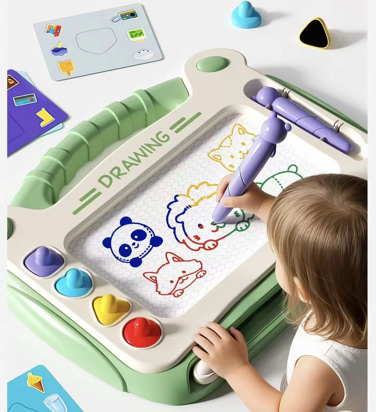 Toddler Magnetic Drawing Table Board, - Image 2