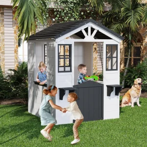 Kids Wooden Playhouse - Thumbnail Image 5
