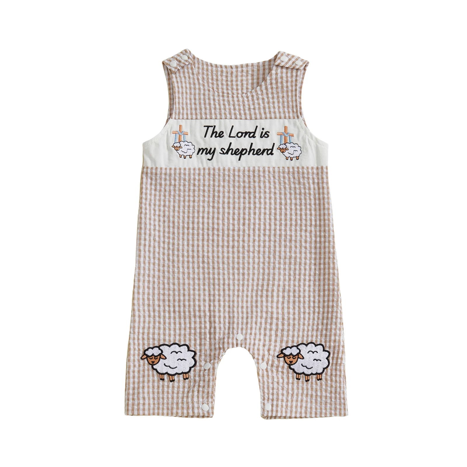 Baby Unisex Romper  Buttons Short Jumpsuits - Image 4