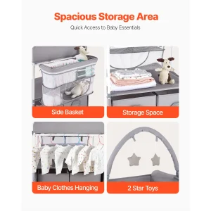 Baby Changing Table Foldable Diaper Change Station - Thumbnail Image 3
