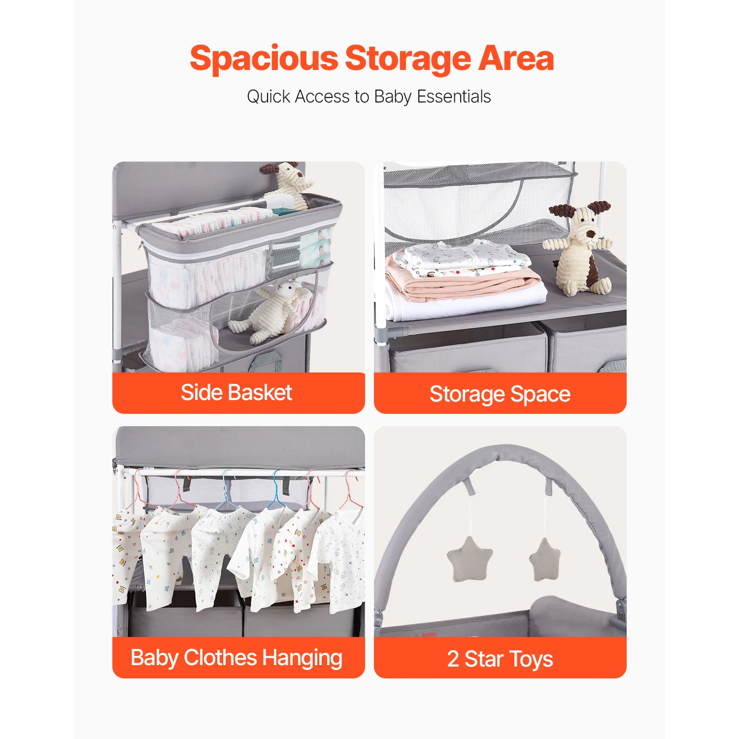 Baby Changing Table Foldable Diaper Change Station - Image 3