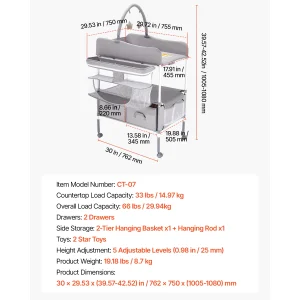 Baby Changing Table Foldable Diaper Change Station - Thumbnail Image 5