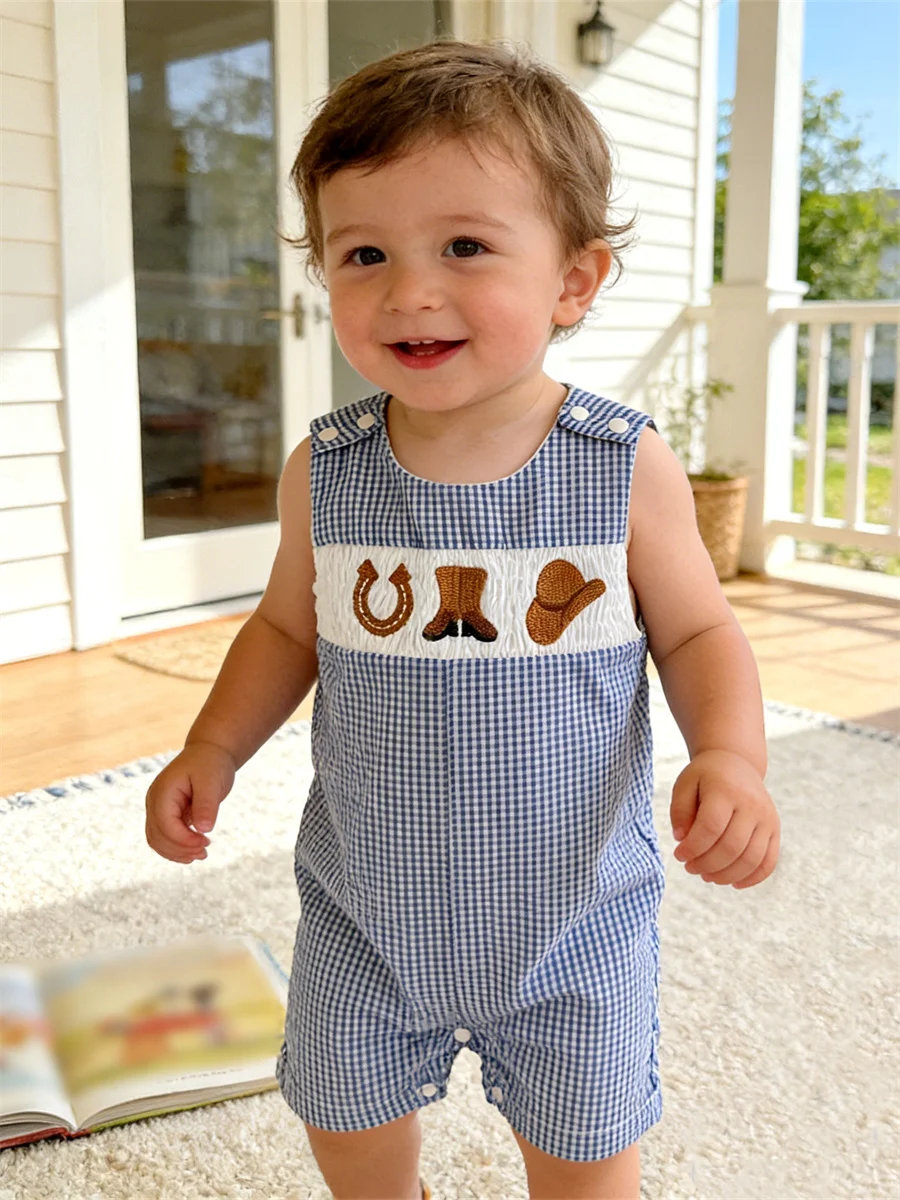 Baby Unisex Romper  Buttons Short Jumpsuits - Image 1